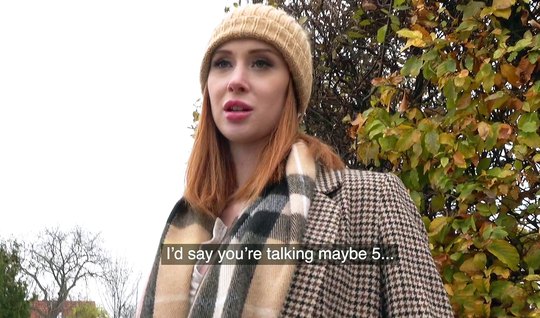 Рыжая девушка во время пикапа поддалась искушению и занялась сексом на камеру